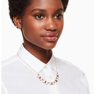 KATE SPADE Pink & Gold Bow Shoppe Row Necklace